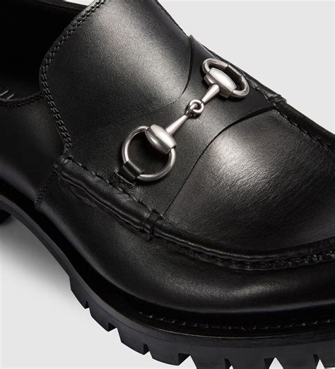 gucci lug sole loafer men's|gucci horsebit loafer.